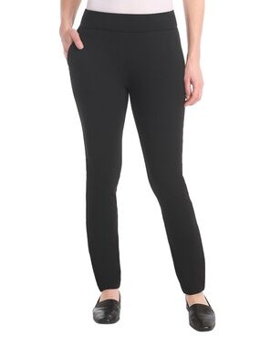 Dalia Black Skinny Ponte Pull-On Pants